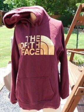 THE NORTH FACE Womens Hoodie Hooded Hoody Sweatshirt Size MEDIUM Burgandy